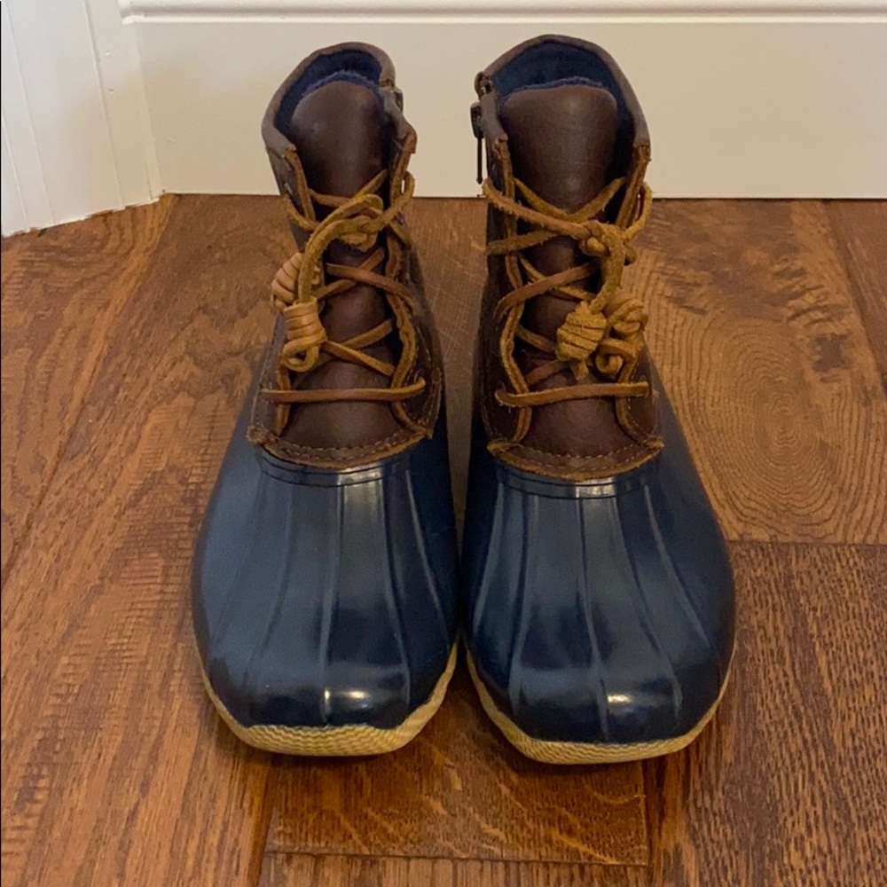 Sperry Top-Sider saltwater duck boots rain brown